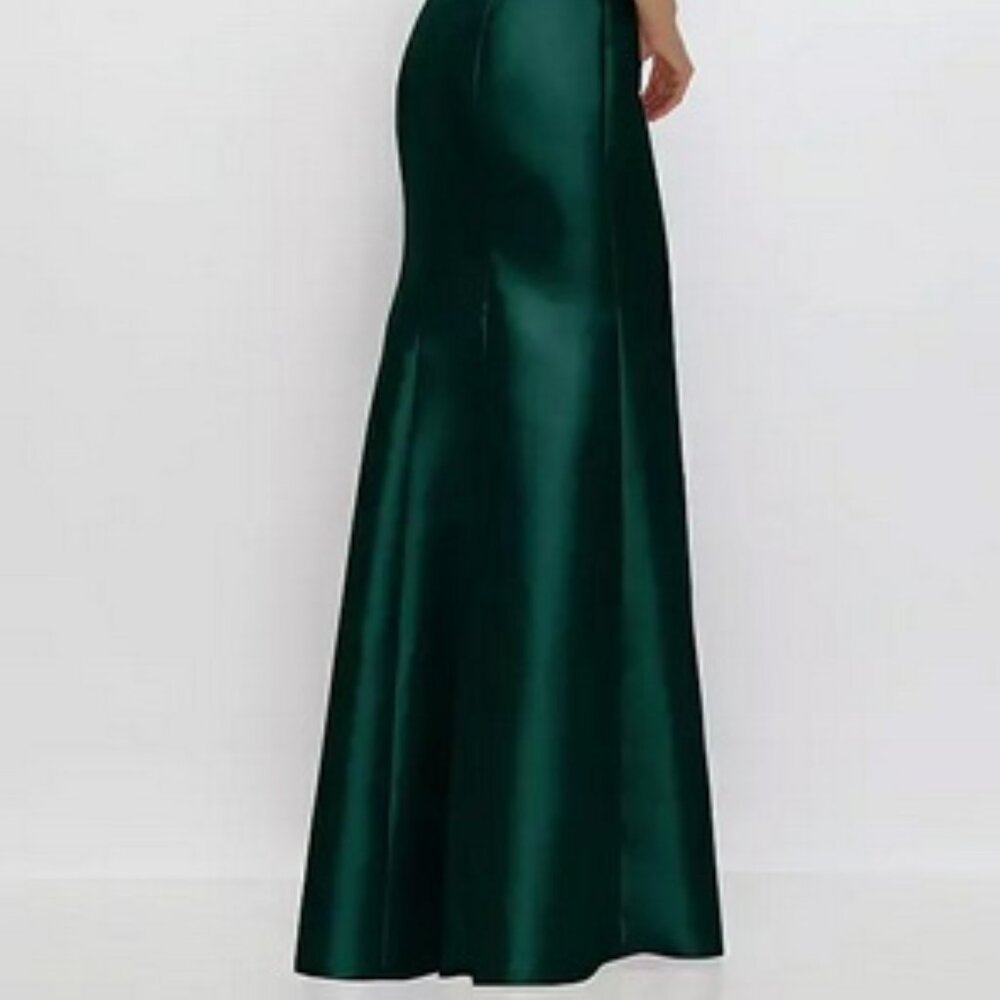 Alfred Sung Evergreen Strapless Satin Trumpet Gown D870 - Picture 4 of 6